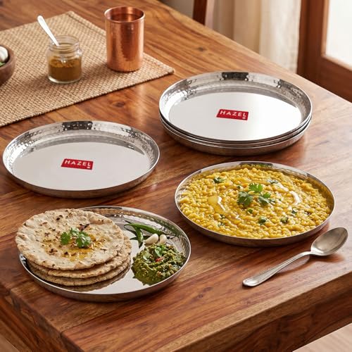 Image 5 of HAZEL Stainless Steel Lunch Plate 25.5cm Set of 6