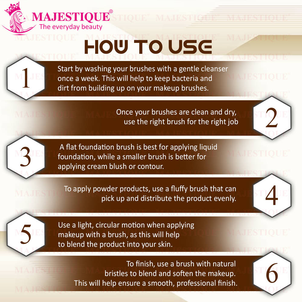 Image 3 of Majestique Makeup Brush Collection Set