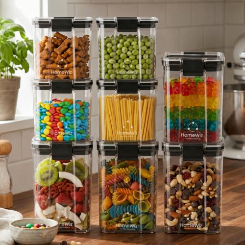 Image 4 of 8 / 1200 ML + 700 ML for the product HomeWiz Airtight Kitchen Storage Box