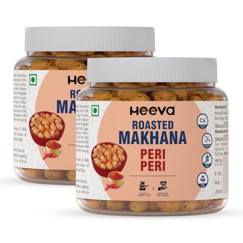 Image 1 of Default Title for the product Heeva Roasted Makhana Foxnut Peri-Peri Flavour Pack of 2 100g