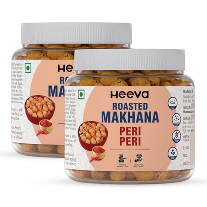 Image 1 of Default Title for the product Heeva Roasted Makhana Foxnut Peri-Peri Flavour Pack of 2 100g