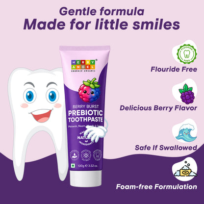 Image 4 of Herby Angel Berry Burst Prebiotic Toothpaste for Kids