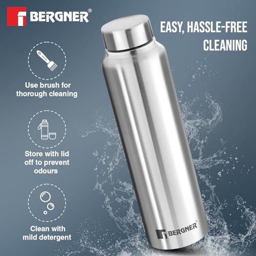 Image 3 of BERGNER Walking Stainless Steel Water Bottle 1000ml