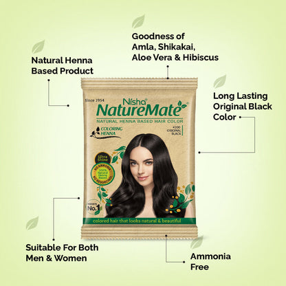Image 3 of Nisha Nature Mate Henna-Based Hair Color Powder Sachet (Pack of 10)