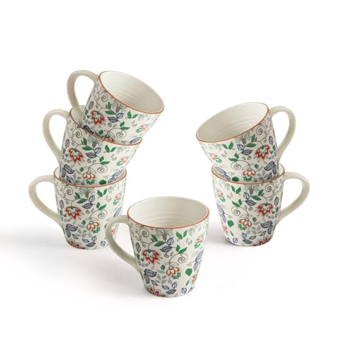 Image 2 of ExclusiveLane Spring Garden Handcrafted Ceramic Coffee Mug Set of 6 330 ML