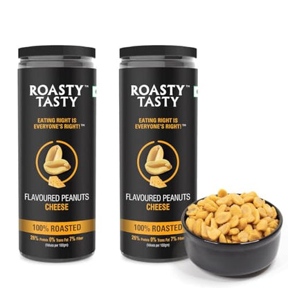 Image 1 of Default Title for the product Roasty Tasty Premium Cheesy Flavour Roasted Peanuts Pack of 2 (150g each)
