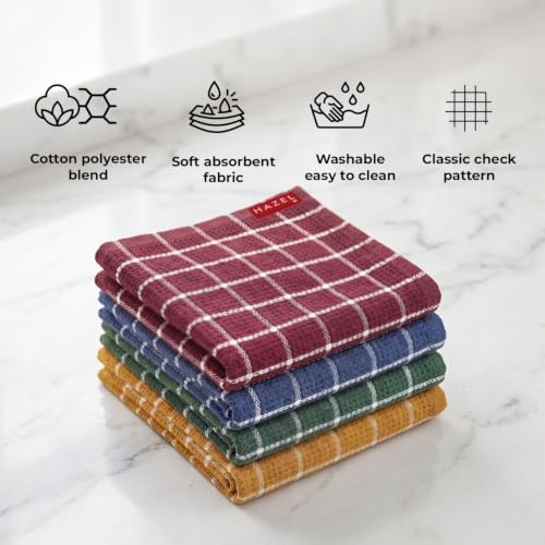 Image 4 of HAZEL Cotton Kitchen Towel Set of 12