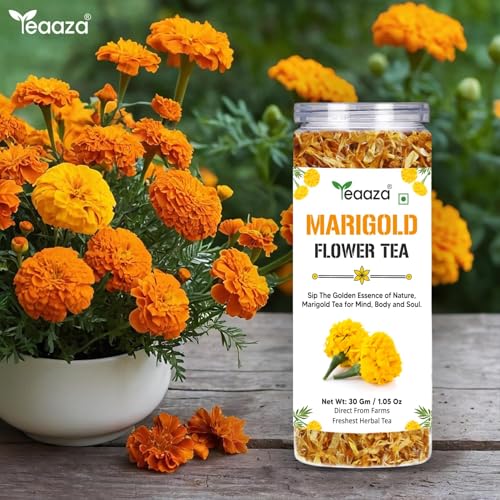 Image 5 of Teaaza Marigold Flower Tea|Natural Sun Dried Marigold Flower 30 Grams,60 Cups