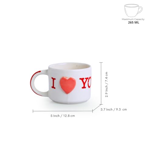 Image 6 of ExclusiveLane 'I Love You' Ceramic Coffee Mug Set of 4 (265 ml)