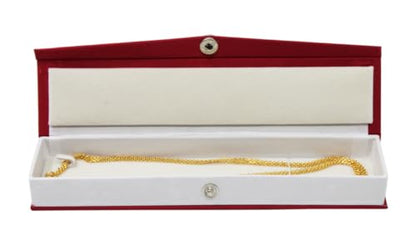 Image 6 of atorakushon Long Chain Necklace Pendant Bracelet Jewelry Holder Satin Gift Box Case Maroon