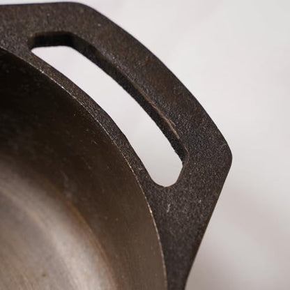 Image 6 of Nestasia Cast Iron Flat Base Kadai with Handles (9-inch)