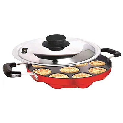 Image 2 of Generic Non-Stick Appam Pan with Lid 12 Cavity