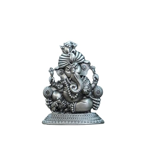 Image 1 of Default Title for the product Dista Silvers Antique Ganesh Idol with Out Frame 33.20G