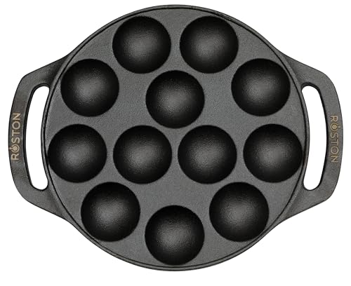 Image 5 of ROSTON Cast Iron Paniyaram Appam Pan 12 Cavity Induction Base