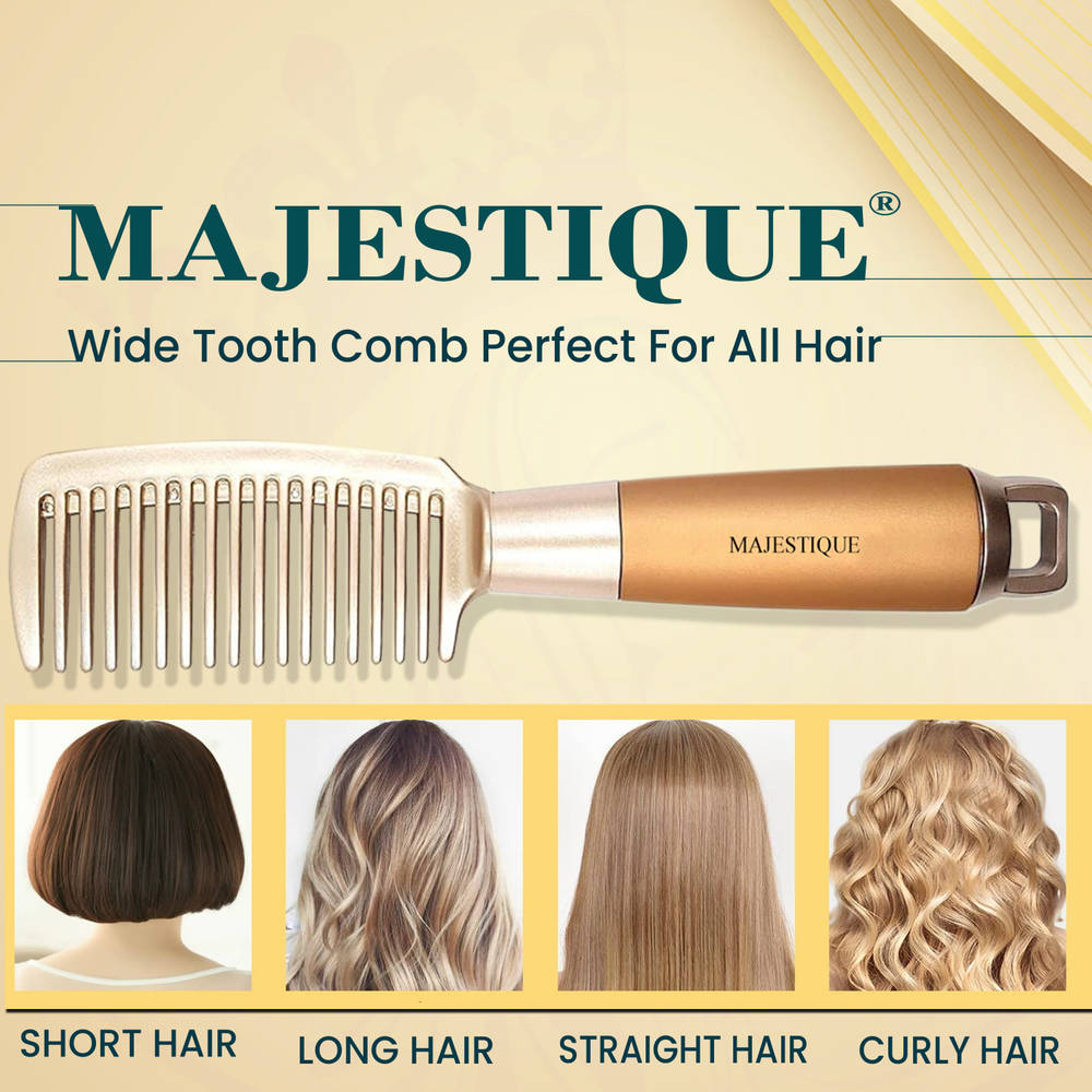 Image 5 of Majestique Golden Series 8inch Detangler Comb - For All Hair Types