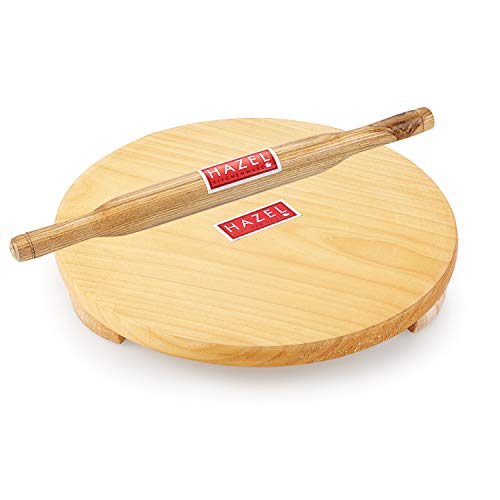 Image 1 of Default Title for the product HAZEL Wooden Polpat Roti Roller Combo, Wood, Brown, Set of 2
