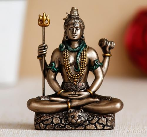 Image 3 of Meditating Lord Shiva Statue | Lord Shiva Idol for Home Decor Pooja Room Office Car Dashboard | Shiv Murti | Shiv Idol Gift for Diwali Housewarming Maha Shivratri (3 Inch)