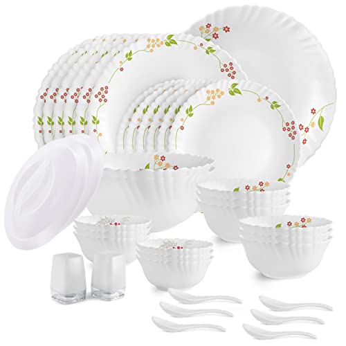 Image 3 of 37 Pieces for the product CELLO Secret Garden Dazzle Series Opalware Dinner Set