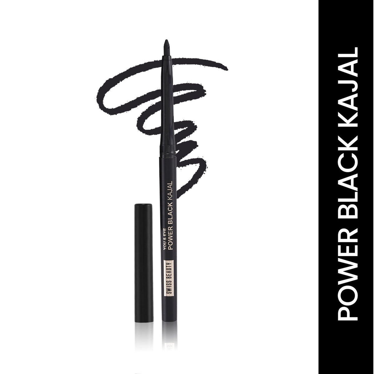 Image 2 of Swiss Beauty You & Eye Power ,24 Hours Stay ,Waterproof & Smudge-Proof Kajal With Vitamin E -Black
