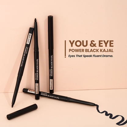 Image 3 of Swiss Beauty You & Eye Power ,24 Hours Stay ,Waterproof & Smudge-Proof Kajal With Vitamin E -Black