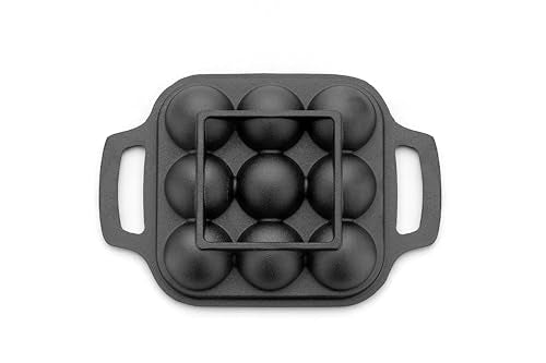 Image 3 of ROSTON Cast Iron Paniyaram Appam Pan 9 Cavity