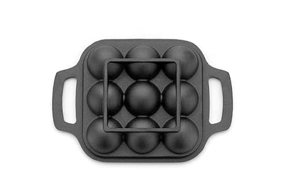 Image 3 of ROSTON Cast Iron Paniyaram Appam Pan 9 Cavity