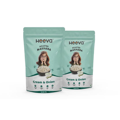 Image 1 of Default Title for the product Heeva Roasted Makhana Cream n Onion 50g Pack of 2