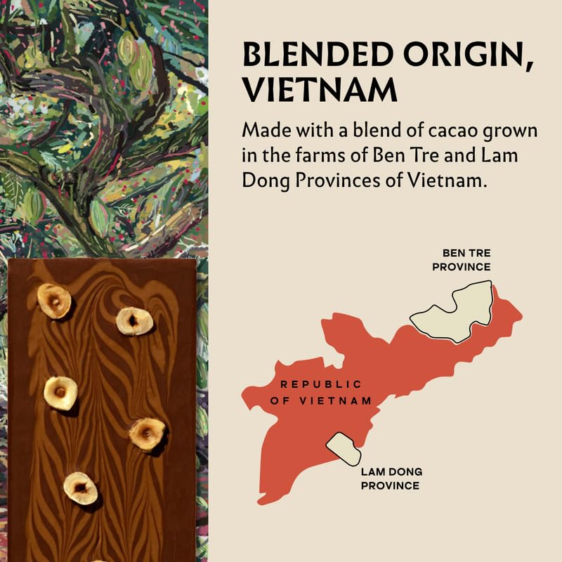 Image 4 of Manam Chocolate Signature Inclusion Tablet - Salted Praline, 43% Vietnam Milk - 80g