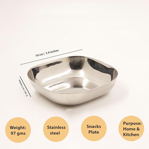 Image 23 of Spillbox Stainless Steel Halwa Plates