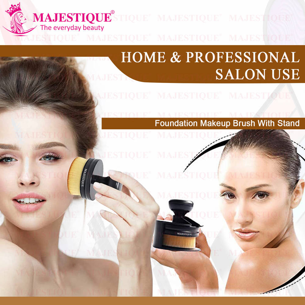 Image 6 of Majestique Flat Round Shaped Professional Foundation Blender Brush