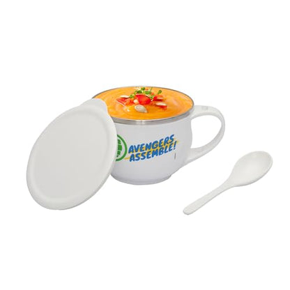 Image 1 of Default Title for the product Jaypee Plus Stainless Steel Disney Printed Souptok Prime Soup Bowl With Lid & Spoon 700 Ml