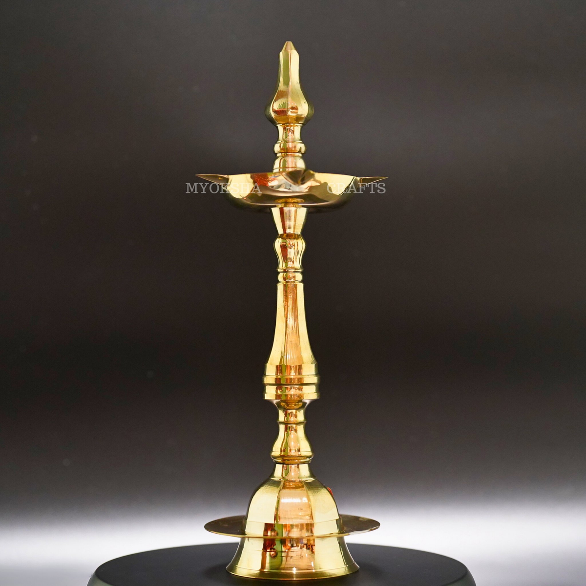 Image 1 of Diamond Deepa Brass Idol - Illuminate Your Spiritual Path