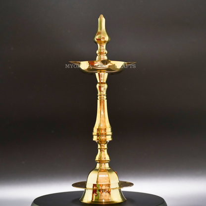 Image 1 of Diamond Deepa Brass Idol - Illuminate Your Spiritual Path