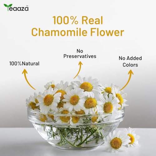 Image 5 of Teaaza Organic Chamomile Tea For Sleep & Anxiety Relief 50 Grams - 30+ Cups (Pack Of 3)