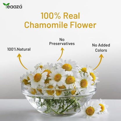 Image 5 of Teaaza Organic Chamomile Tea For Sleep & Anxiety Relief 50 Grams - 30+ Cups (Pack Of 3)