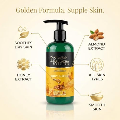 Image 2 of Naulakha Naturals Honey and Almond Body Lotion | Suitable For All Skin Type | No Harsh Chemical | Natural Ingredients