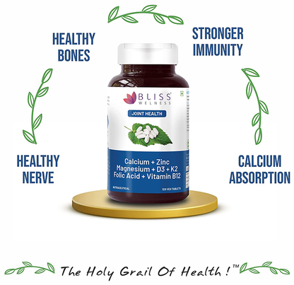 Image 5 of Bliss Welness Joint Health Calcium + Zinc Megnesium + D3 + K2 Veg Tablet