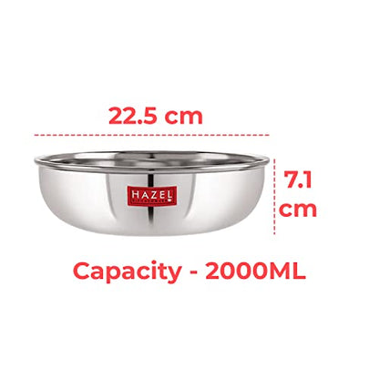 Image 10 of HAZEL Stainless Steel Tasra Kadhai Cookware