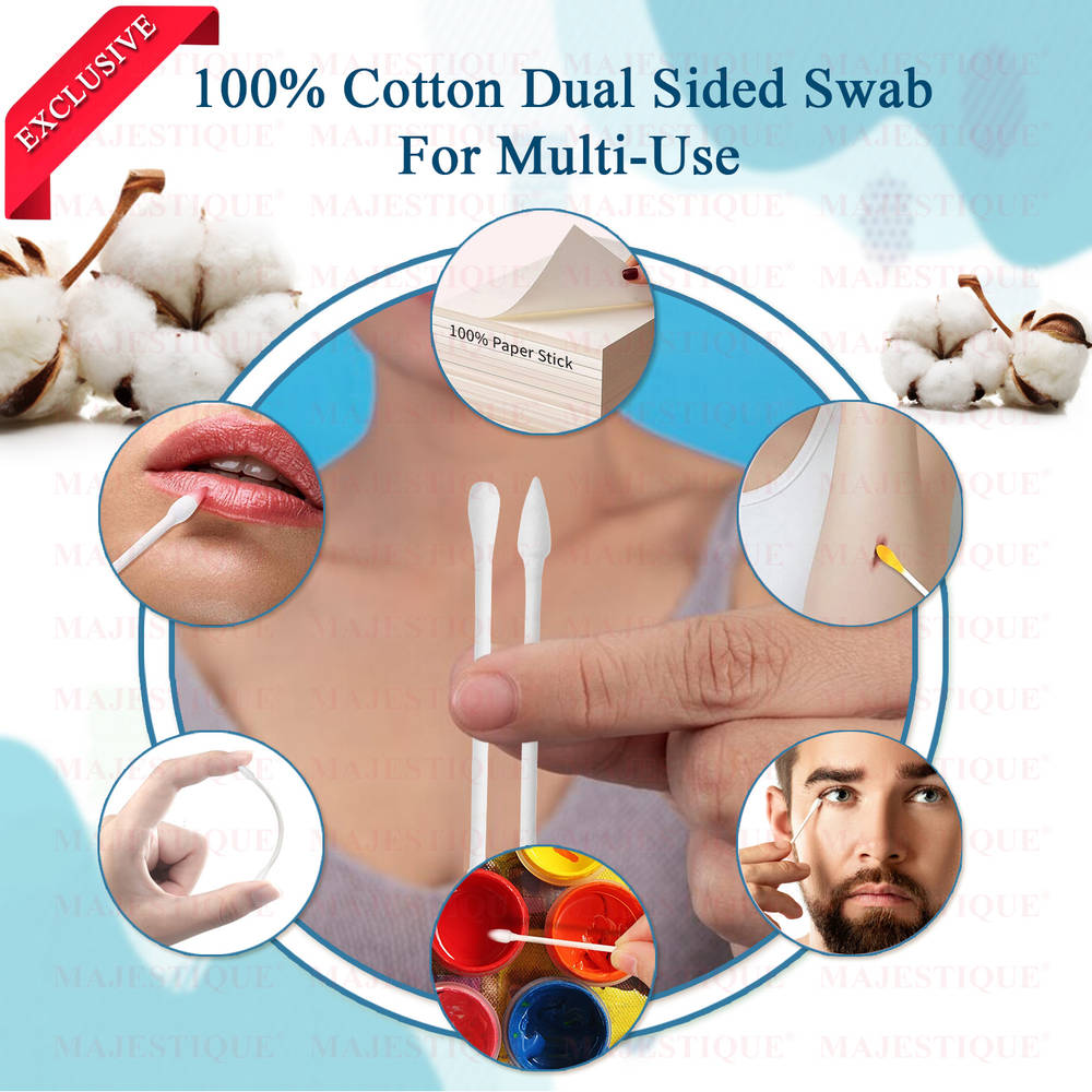 Image 6 of Majestique Dual-purpose Cotton Swab Makeup Remover Stick - 200 Pcs