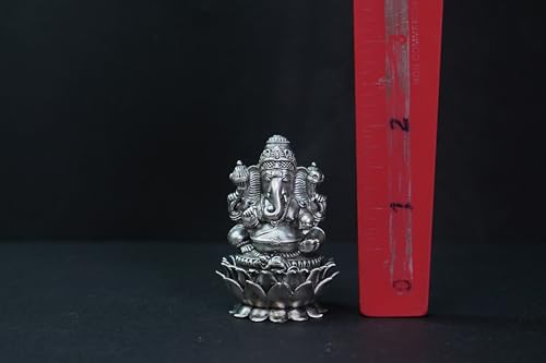 Image 5 of Dista Silvers Antique Padmam Ganesh Right Trunk Sitting 67.51G
