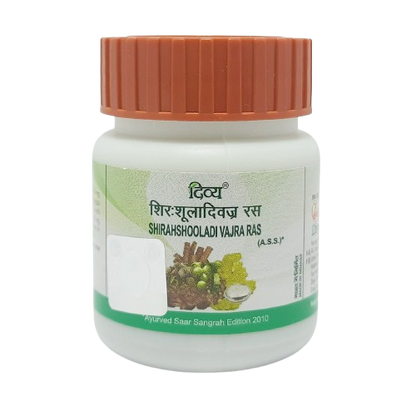 Image 2 of 30 tabs for the product Patanjali Divya Shirahshooladi Vajra Ras Tablets