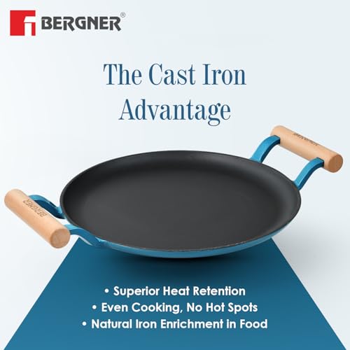 Image 6 of BERGNER Excalibur Lightweight Cast Iron Dosa Tawa 28cm