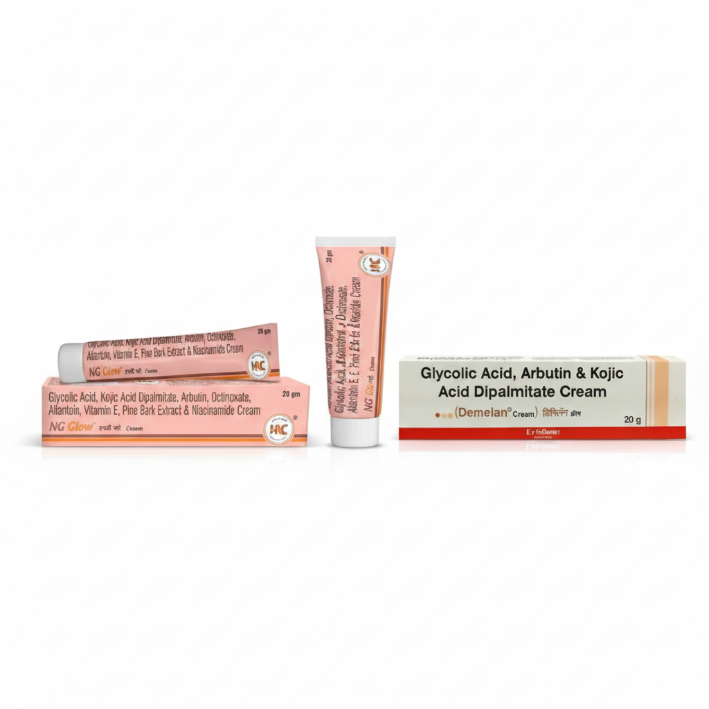 Image 1 of Heal N Cure NG Glow Cream - 20 gm / Pack of 1 + Demelan Cream For Pigmentation & Marks, Promotes Even Skin Tone - 20 gm / Pack of 1