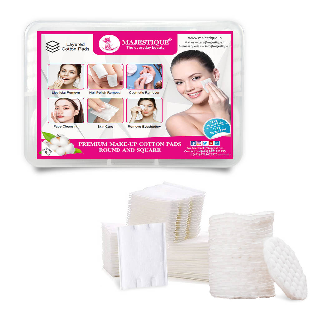 Image 1 of 150 pcs for the product Majestique Premium Make-Up Removal Cotton Pads