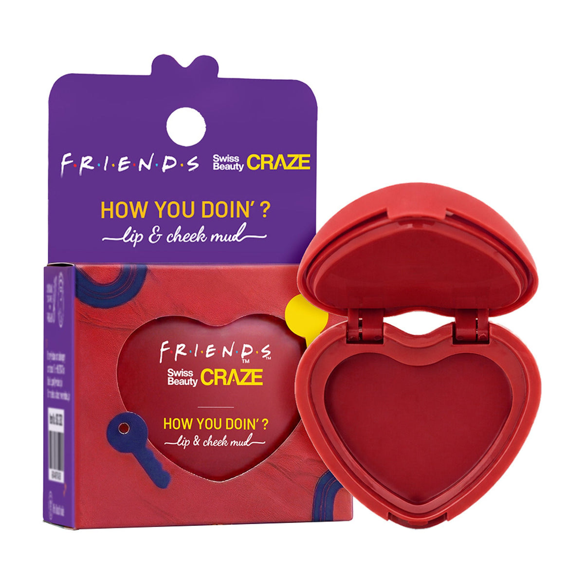 Image 1 of 5 gm / Pack of 1 for the product Swiss Beauty Craze How You Doin? Lip & Cheek Mud - 3 Showtime Red
