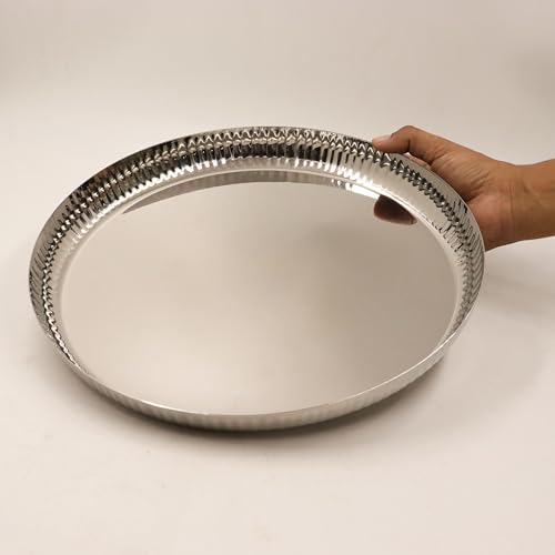 Image 10 of Spillbox Stainless Steel Hammered Tiffin Plate