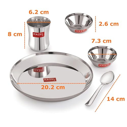 Image 3 of HAZEL Stainless Steel Kids Dinner Set 5-Piece