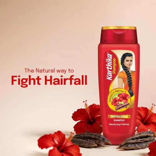 Image 3 of Karthika Hair Fall Shield Shampoo with the Goodness of Shikakai and Hibiscus 340 ml