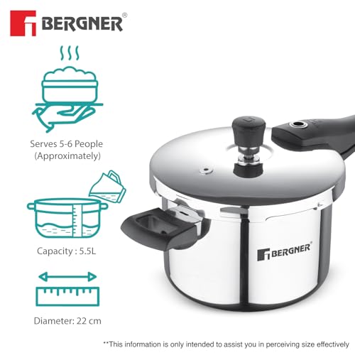 Image 5 of BERGNER Argent Elements Triply Stainless Steel Pressure Cooker