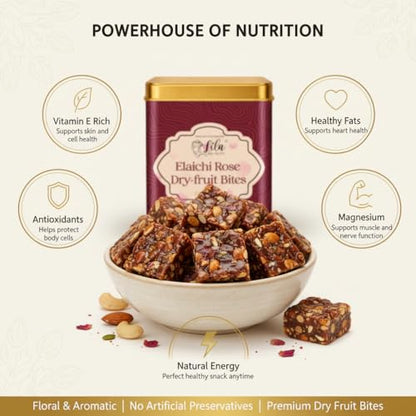 Image 4 of LILA DRY FRUITS Dry Fruit Bites 200 gms Rose Cashew Dry Fruits Barfi